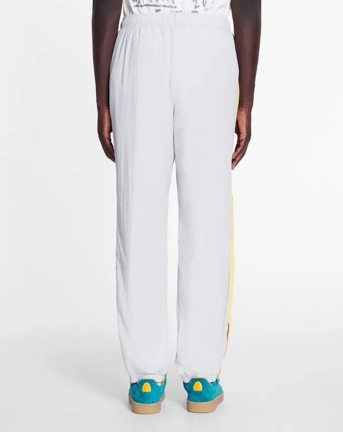 Men Pants and Shorts Lanvin Lanvin X Future Jogging Pants With Contrasting Stripes Eagle Grey Men Pants and Shorts Lanvin Lanvin X Future Jogging Pants With Contrasting Stripes Eagle Grey