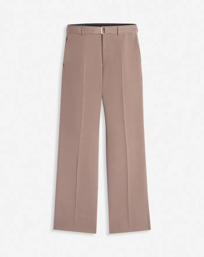Men Pants and Shorts Lanvin Suit Pants With Belt Marron Glace