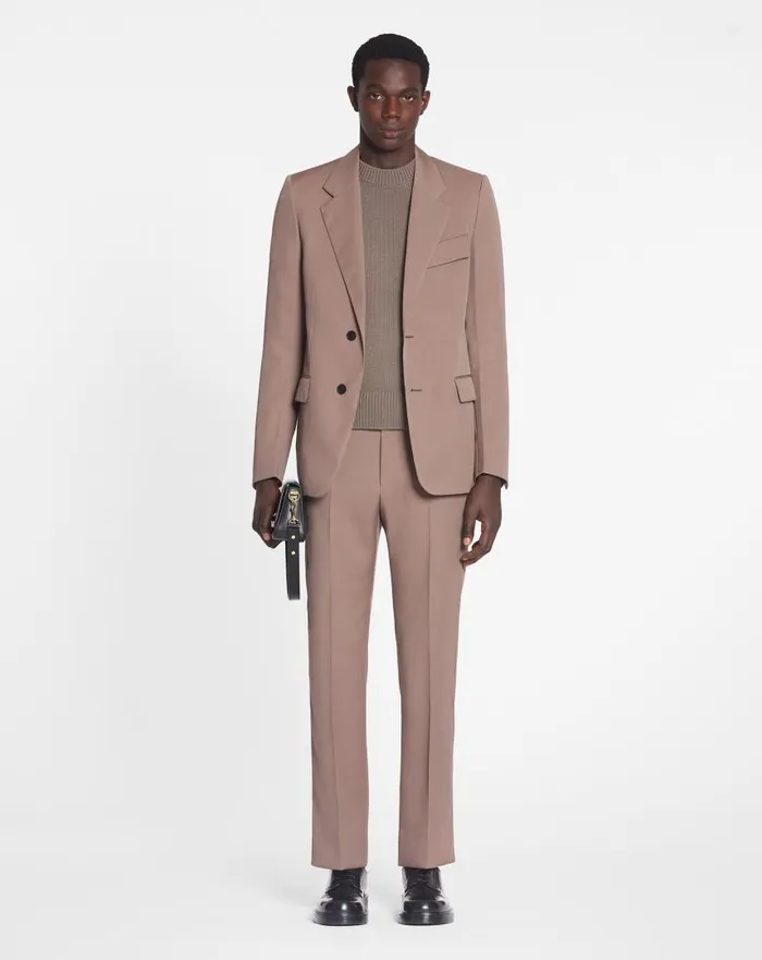 Men Pants and Shorts Lanvin Suit Pants With Belt Marron Glace Men Pants and Shorts Lanvin Suit Pants With Belt Marron Glace