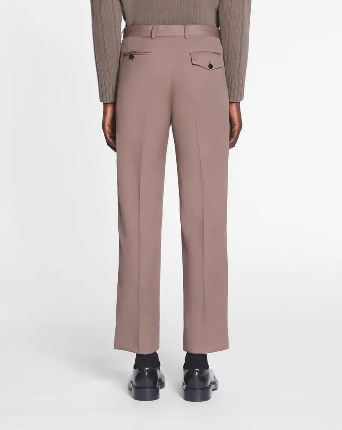 Men Pants and Shorts Lanvin Suit Pants With Belt Marron Glace Men Pants and Shorts Lanvin Suit Pants With Belt Marron Glace