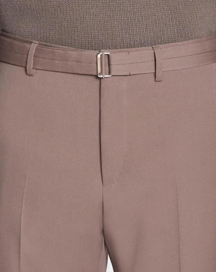 Men Pants and Shorts Lanvin Suit Pants With Belt Marron Glace Men Pants and Shorts Lanvin Suit Pants With Belt Marron Glace