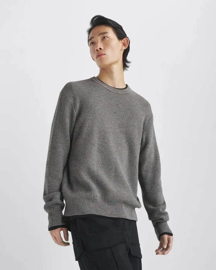 Men Rag 038 Bone Sweaters Dexter Organic Cotton Crew Multi