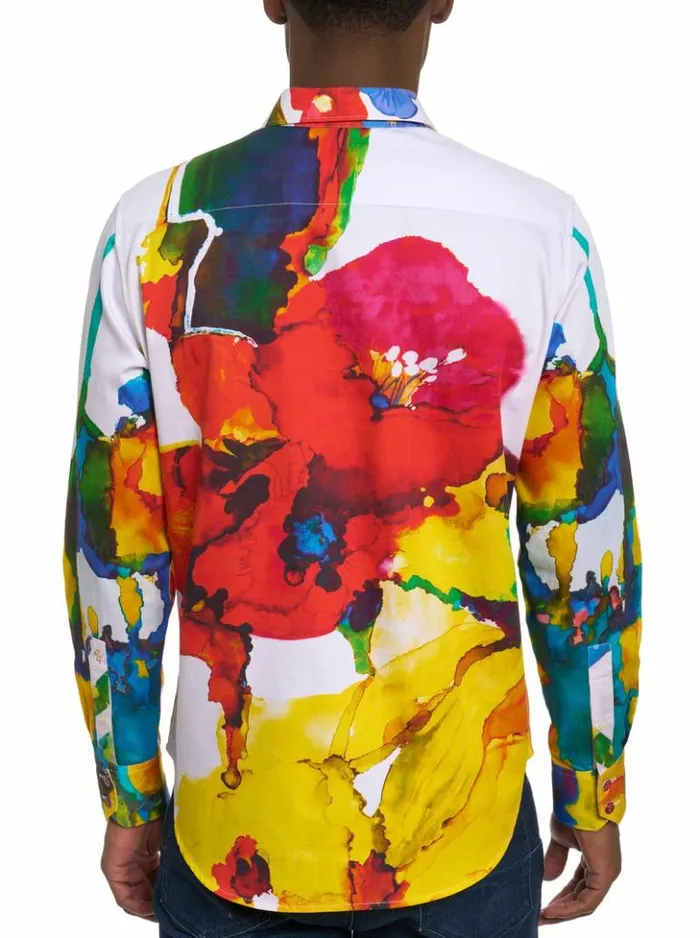 Men Robert Graham Button Down Shirts Limited Edition The Begilded Long Sleeve Button Down Shirt Multi