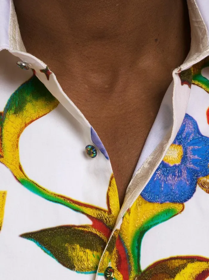 Men Robert Graham Button Down Shirts Limited Edition The Begilded Long Sleeve Button Down Shirt Multi