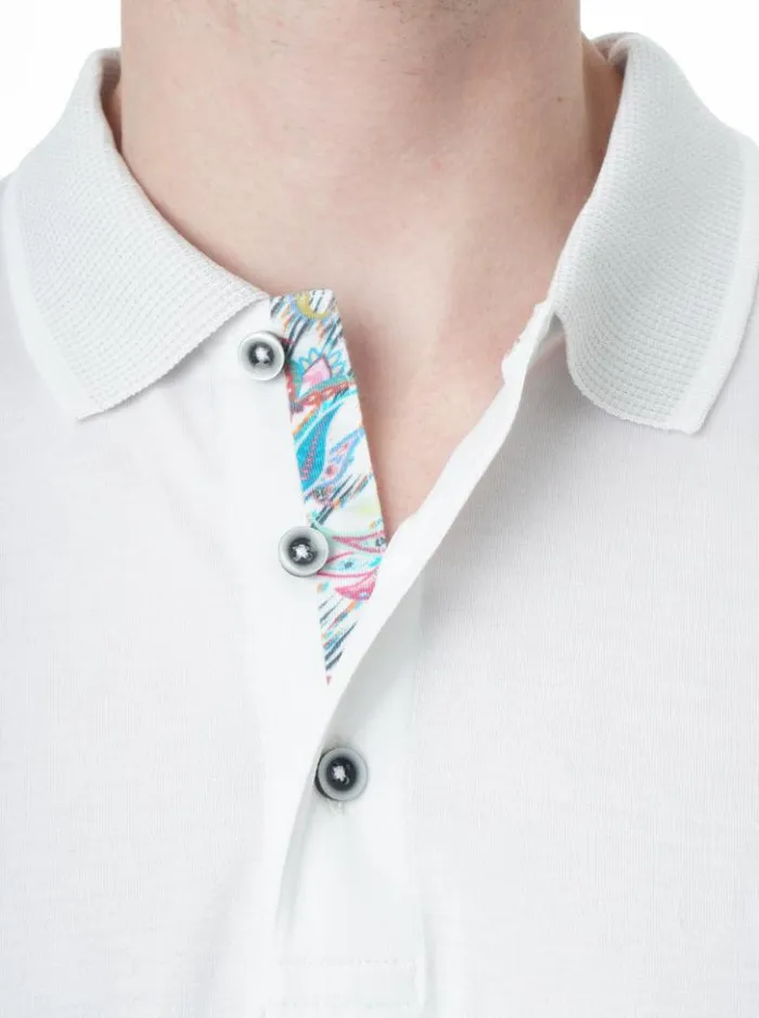 Men Robert Graham Polos and TShirts Archie Polo White