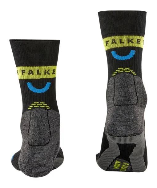 Men RU True Motion Aion Men Running Socks Black FALKE Running Socks