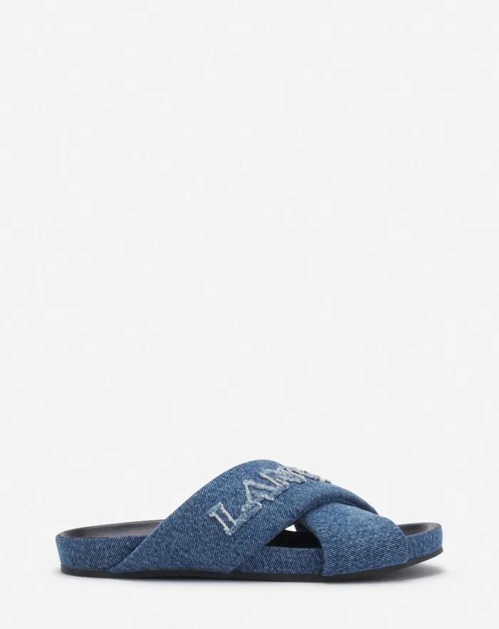 Men Sandals Lanvin Lanvin Tinkle Sandals In Denim Denim Blue