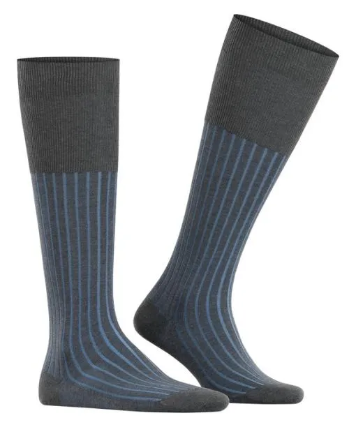 Men Shadow Men Kneehigh Socks Anthracite Mel FALKE Knee High Socks