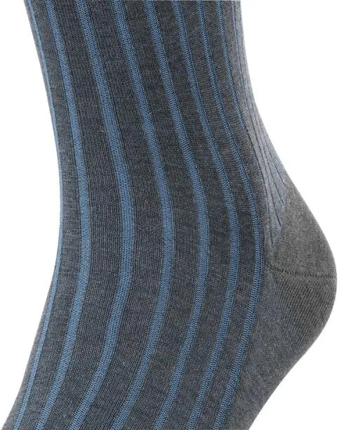 Men Shadow Men Kneehigh Socks Anthracite Mel FALKE Knee High Socks