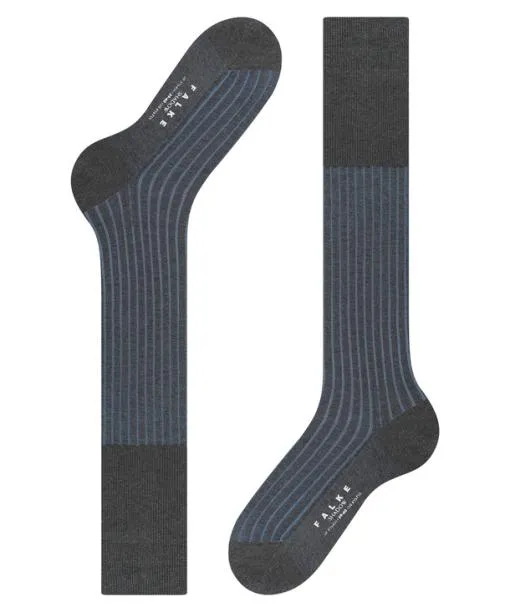 Men Shadow Men Kneehigh Socks Anthracite Mel FALKE Knee High Socks