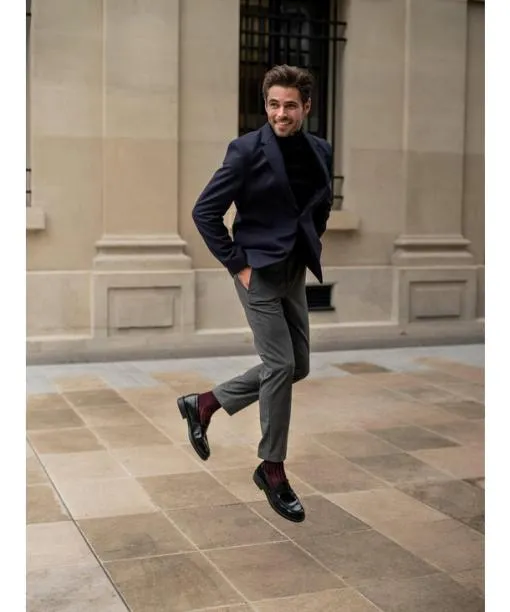 Men Shadow Men Kneehigh Socks Anthracite Mel FALKE Knee High Socks