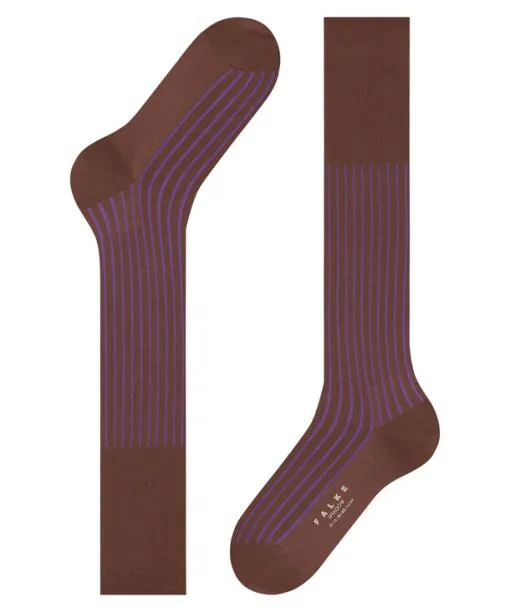 Men Shadow Men Kneehigh Socks Brandy FALKE Knee High Socks