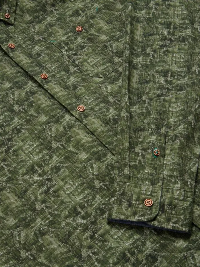 Men Shirts White Stuff Seaweed Printed Shirt Green Print Men Shirts White Stuff Seaweed Printed Shirt Green Print