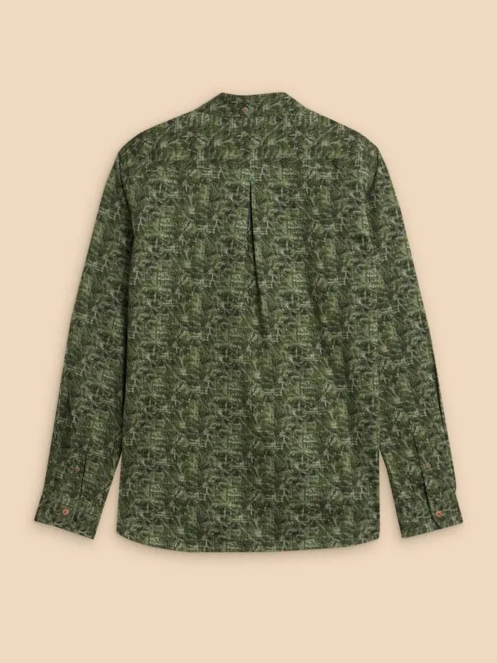 Men Shirts White Stuff Seaweed Printed Shirt Green Print Men Shirts White Stuff Seaweed Printed Shirt Green Print