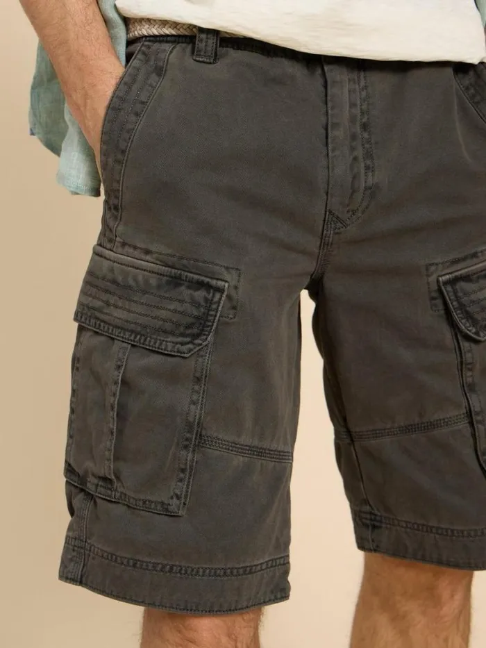 Men Shorts White Stuff Halsall Organic Cargo Short Pure Black