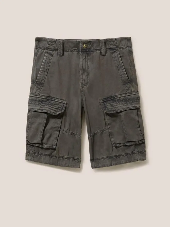 Men Shorts White Stuff Halsall Organic Cargo Short Pure Black Men Shorts White Stuff Halsall Organic Cargo Short Pure Black