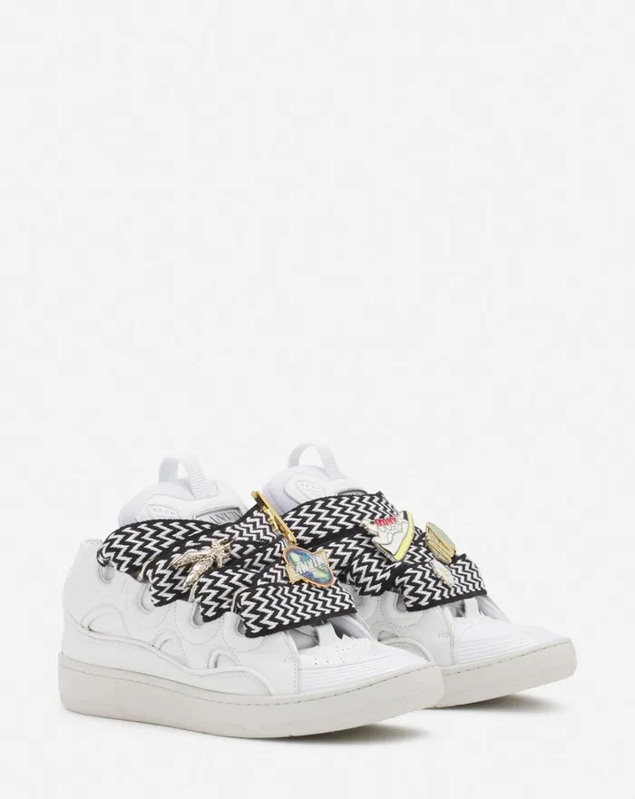 Men Sneakers Lanvin Lanvin X Future Curb 30 Leather Sneakers For Men Whiteblack Men Sneakers Lanvin Lanvin X Future Curb 30 Leather Sneakers For Men Whiteblack