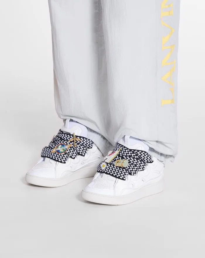 Men Sneakers Lanvin Lanvin X Future Curb 30 Leather Sneakers For Men Whiteblack Men Sneakers Lanvin Lanvin X Future Curb 30 Leather Sneakers For Men Whiteblack