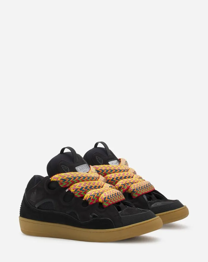Men Sneakers Lanvin Leather Curb Sneakers Black Men Sneakers Lanvin Leather Curb Sneakers Black