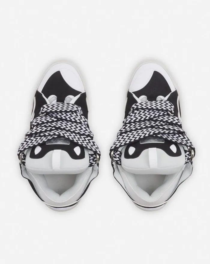 Men Sneakers Lanvin Leather Curb Sneakers Blackwhite Men Sneakers Lanvin Leather Curb Sneakers Blackwhite