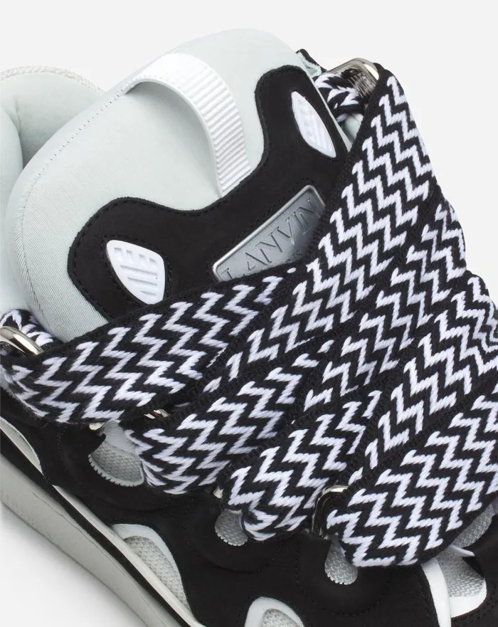 Men Sneakers Lanvin Leather Curb Sneakers Blackwhite Men Sneakers Lanvin Leather Curb Sneakers Blackwhite