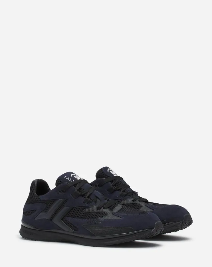 Men Sneakers Lanvin Meteor Sneakers In Mesh And Suede Anthraciteblack Men Sneakers Lanvin Meteor Sneakers In Mesh And Suede Anthraciteblack