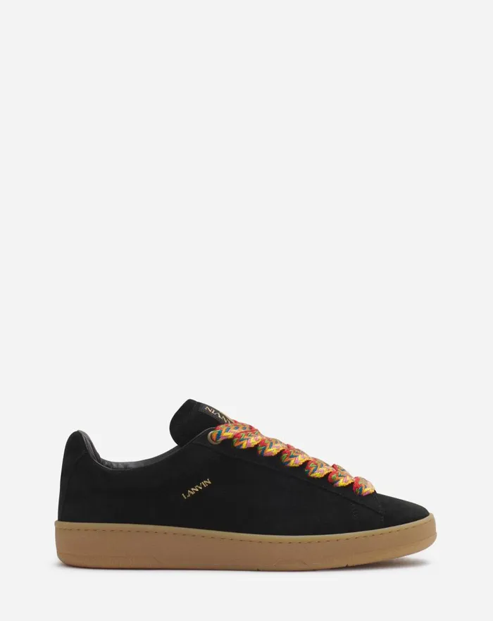 Men Sneakers Lanvin Suede Curb Lite Sneakers Black