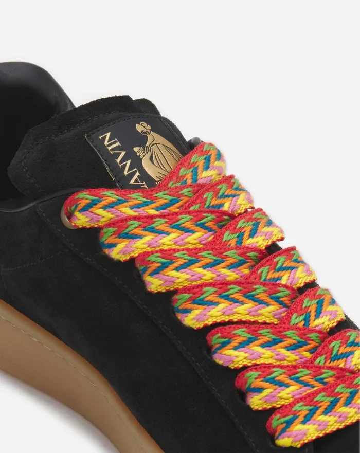 Men Sneakers Lanvin Suede Curb Lite Sneakers Black