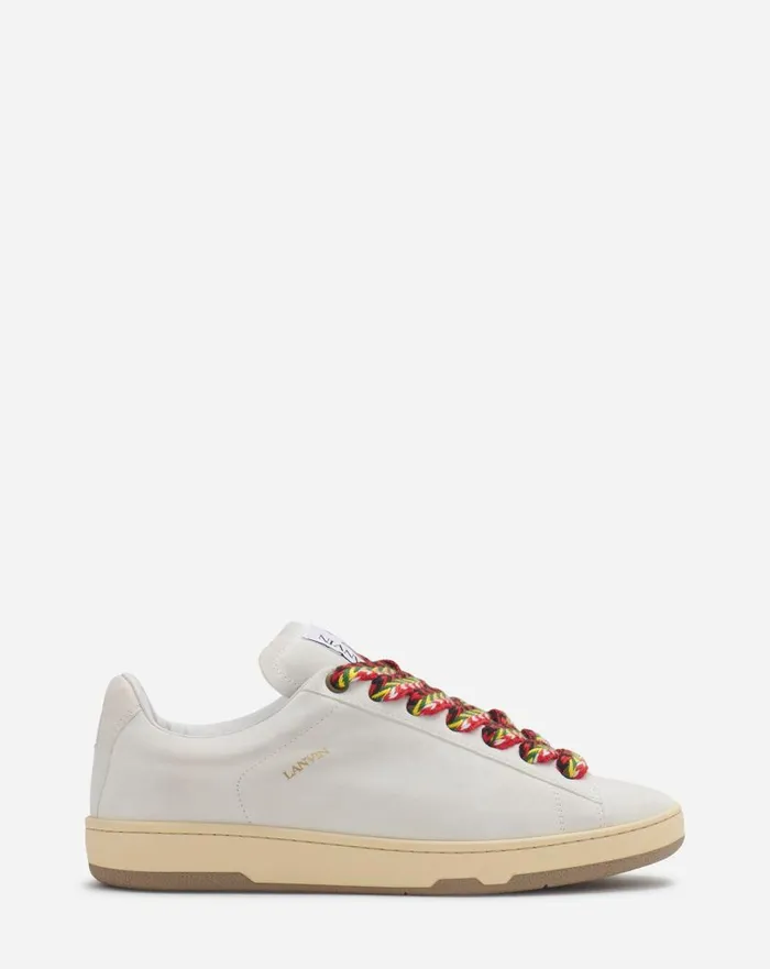 Men Sneakers Lanvin Suede Curb Lite Sneakers White