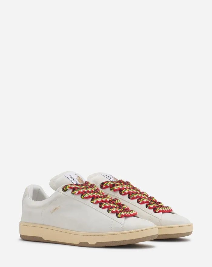 Men Sneakers Lanvin Suede Curb Lite Sneakers White