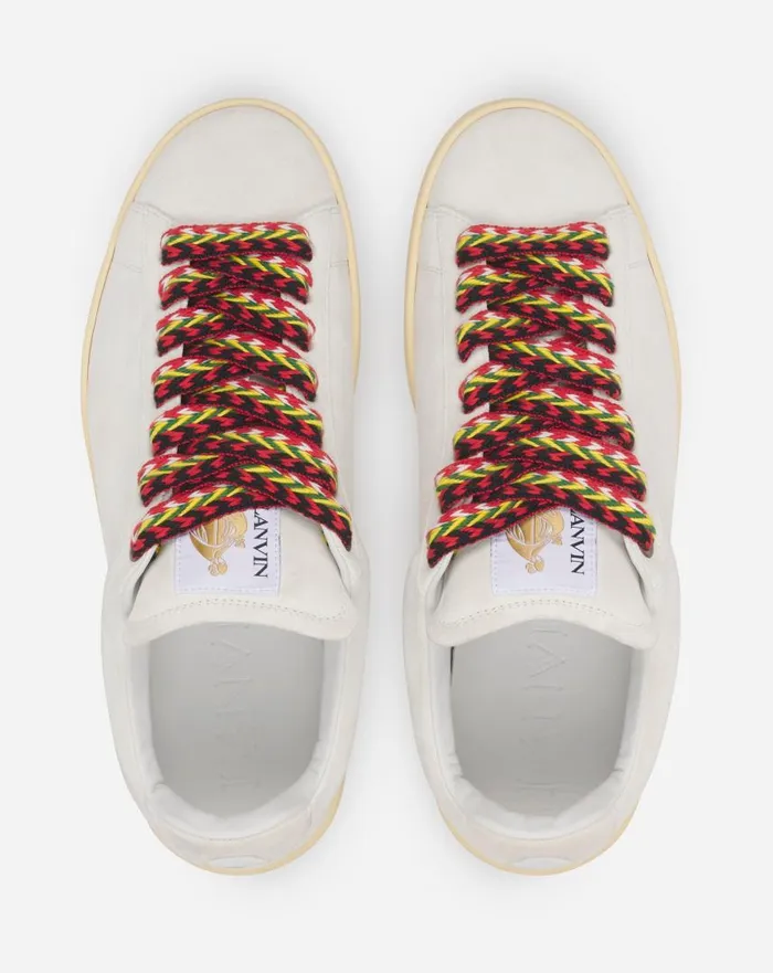 Men Sneakers Lanvin Suede Curb Lite Sneakers White