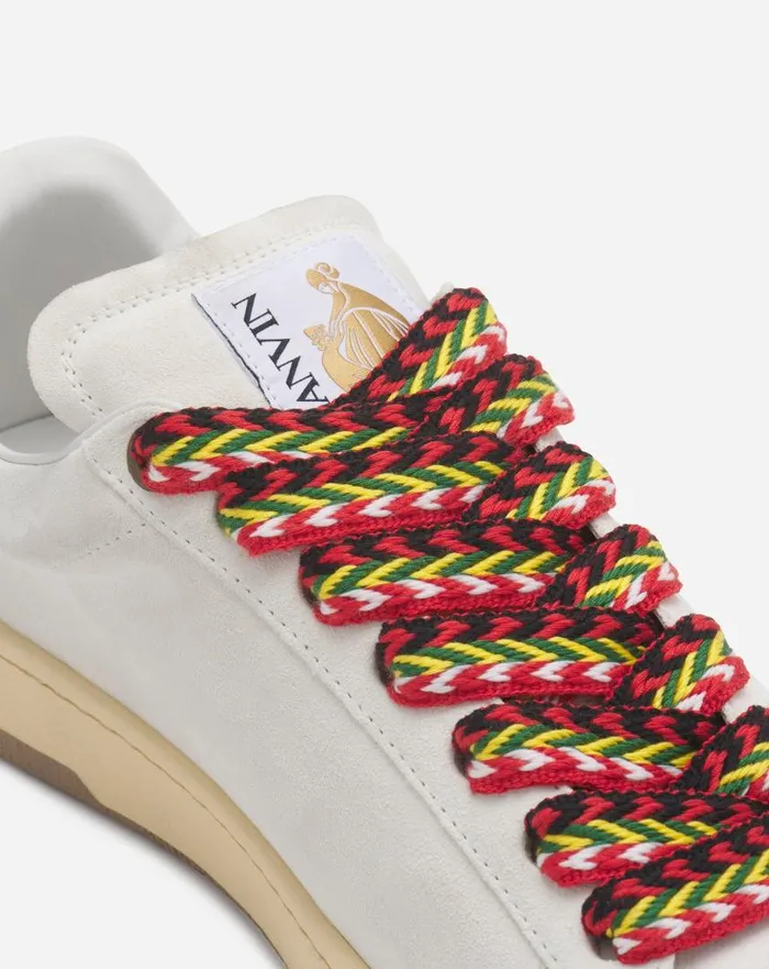 Men Sneakers Lanvin Suede Curb Lite Sneakers White