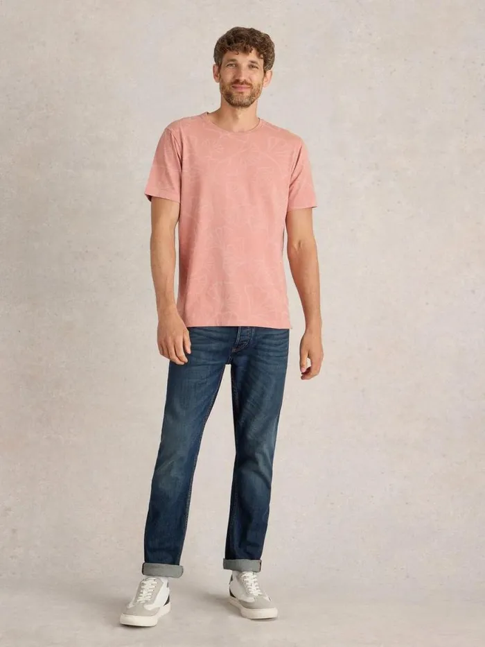 Men TShirts White Stuff Floral Printed Tee Pink Print