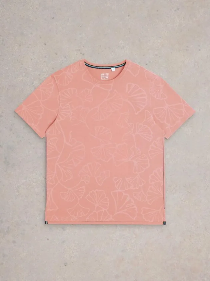 Men TShirts White Stuff Floral Printed Tee Pink Print Men TShirts White Stuff Floral Printed Tee Pink Print