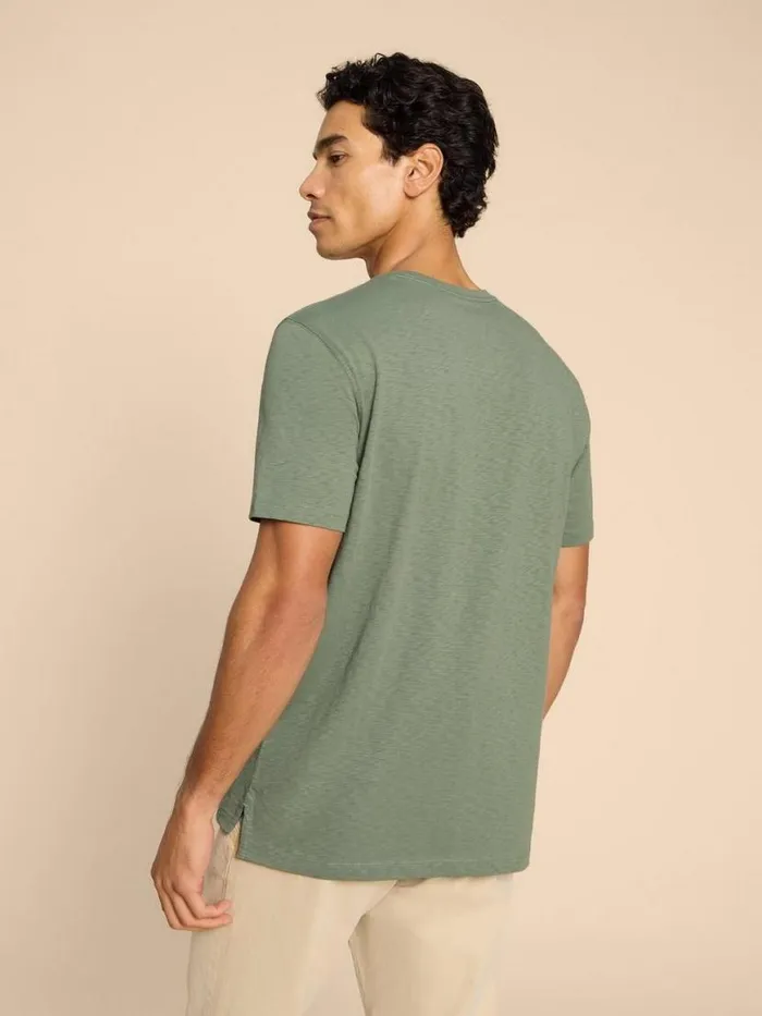 Men TShirts White Stuff Ride Graphic Tee Green Print Men TShirts White Stuff Ride Graphic Tee Green Print