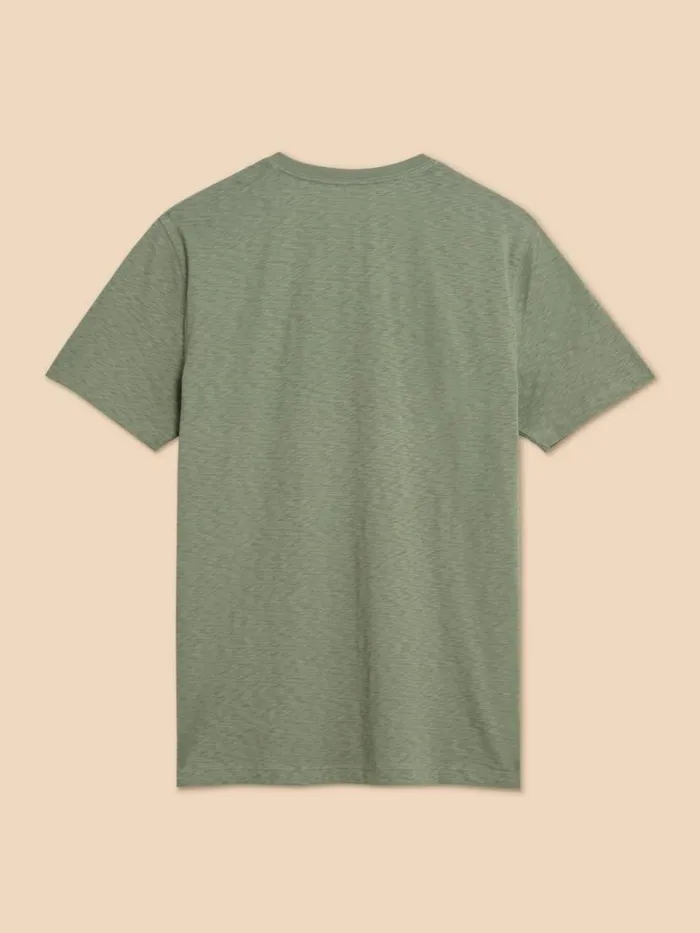 Men TShirts White Stuff Ride Graphic Tee Green Print Men TShirts White Stuff Ride Graphic Tee Green Print