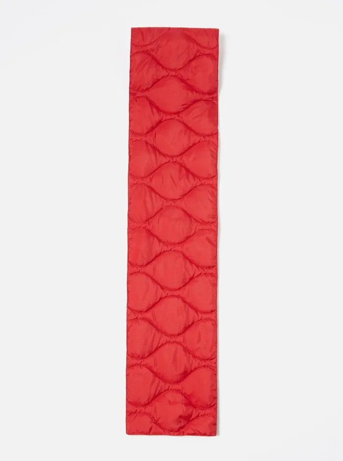 Men Taion By FCe Packable Down Scarf In Red Nylon RipstopDuck Down Universal Works Scarves
