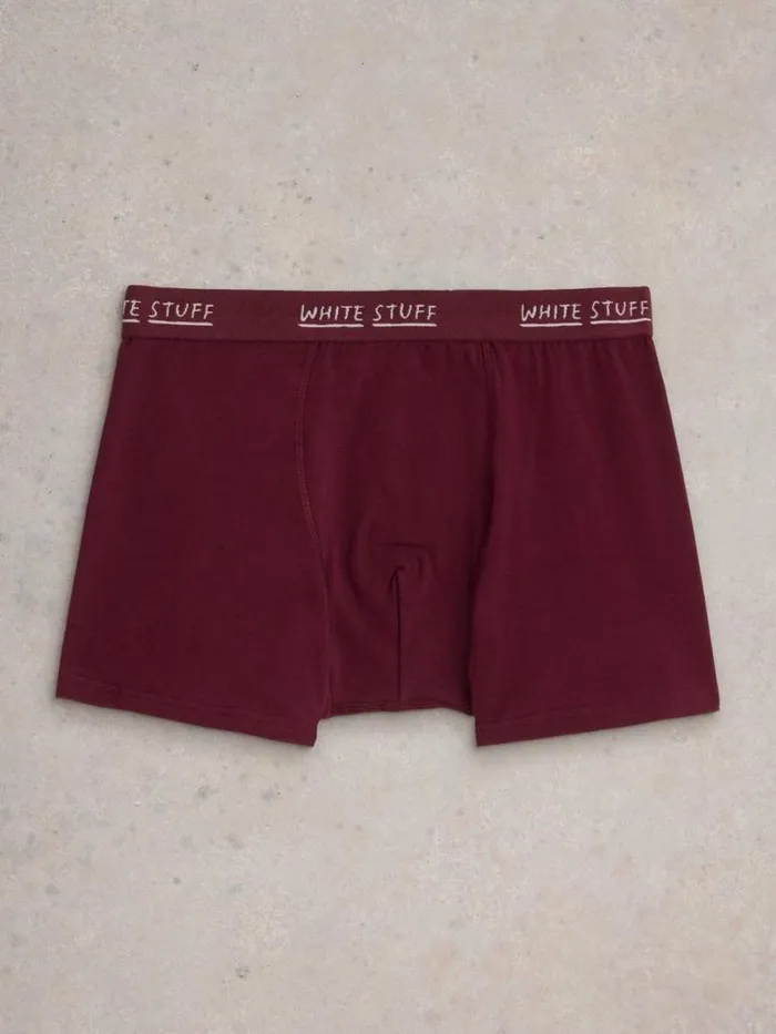 Men Underwear White Stuff 2pack Boxers Plain Stripe Plum Multi Men Underwear White Stuff 2pack Boxers Plain Stripe Plum Multi