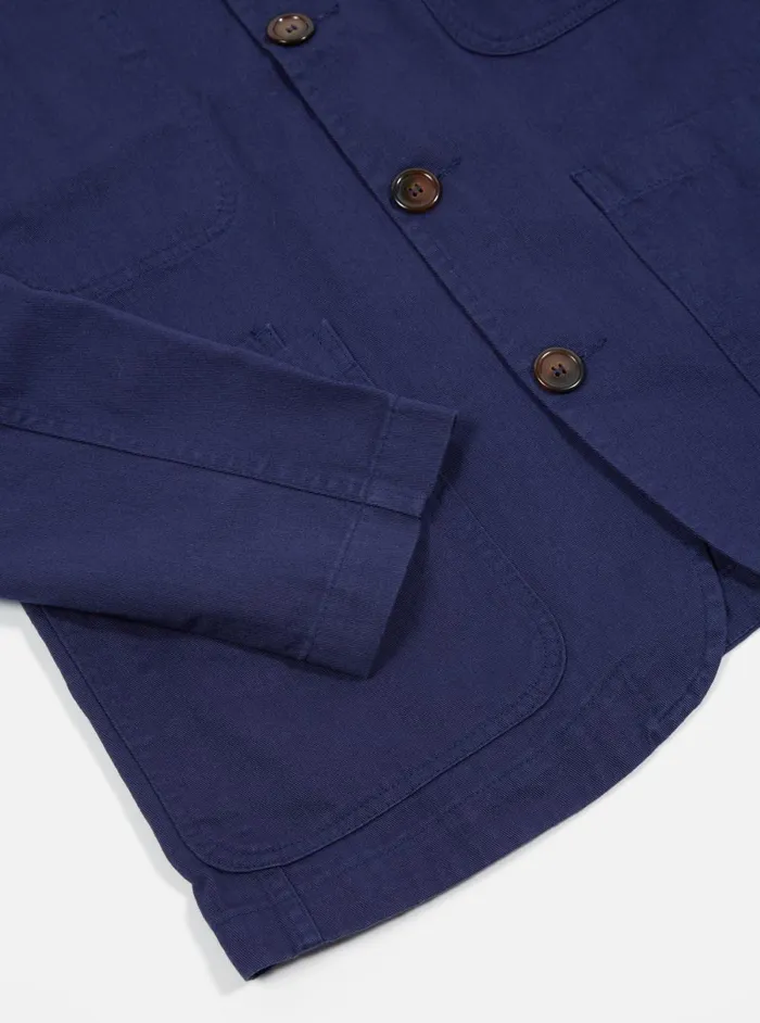Men Universal Works Bakers Jacket In Work Blue Byron Twill Universal Works Jackets