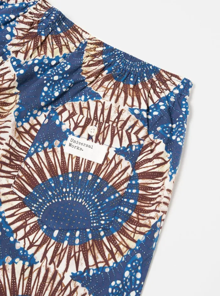 Men Universal Works Boxer Short In Navy Hokkoh Print Universal Works Underwear
