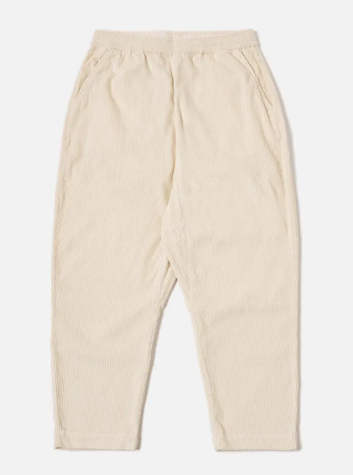 Men Universal Works Braga Pant In Ecru 6 Wale Cord Universal Works Trousers
