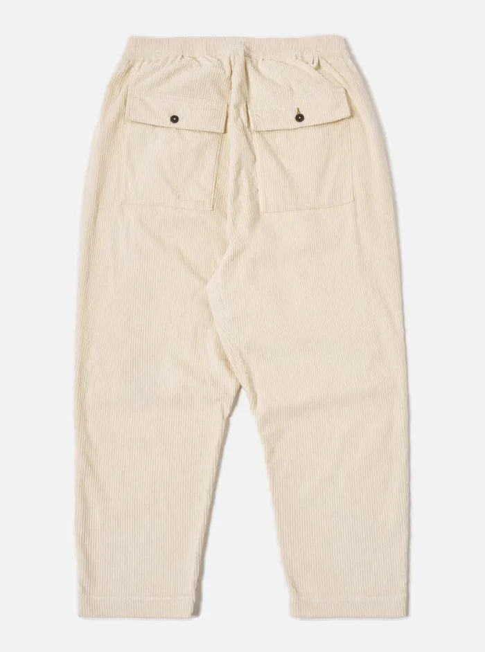 Men Universal Works Braga Pant In Ecru 6 Wale Cord Universal Works Trousers