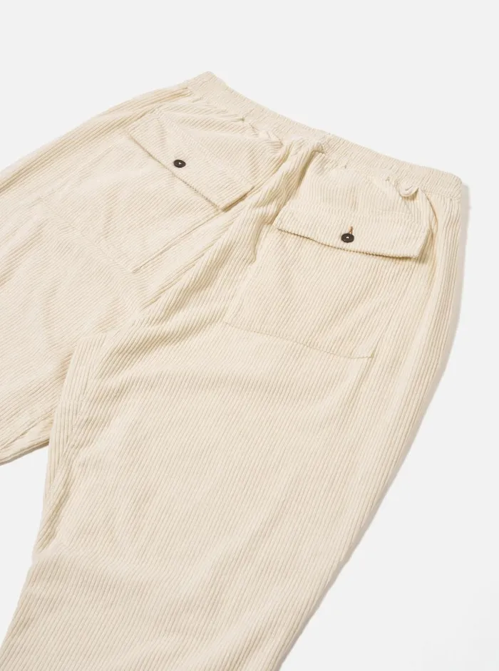 Men Universal Works Braga Pant In Ecru 6 Wale Cord Universal Works Trousers