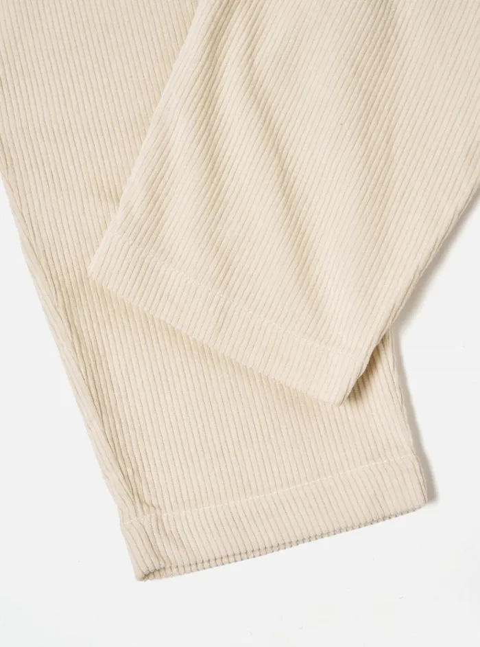 Men Universal Works Braga Pant In Ecru 6 Wale Cord Universal Works Trousers