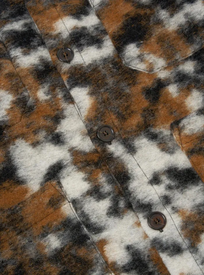 Men Universal Works Cardigan In Brown Ylang Flower Fleece Universal Works Cardigans
