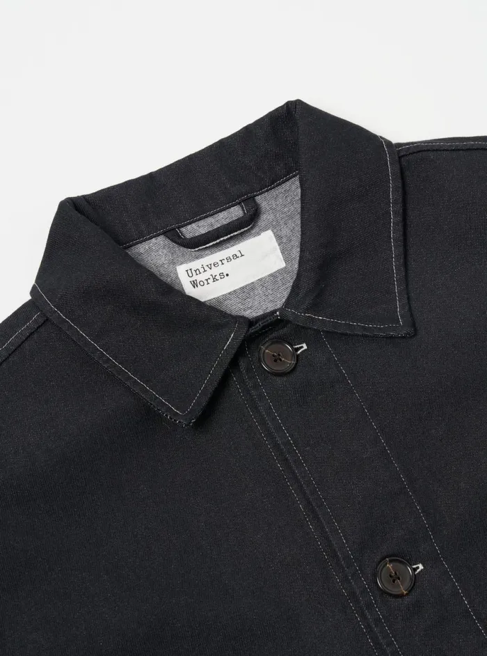 Men Universal Works Coverall Jacket In Black Cali Denim Universal Works Jackets