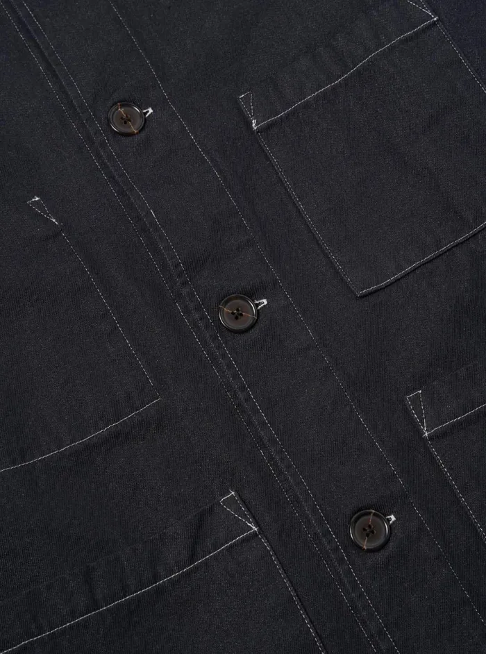 Men Universal Works Coverall Jacket In Black Cali Denim Universal Works Jackets