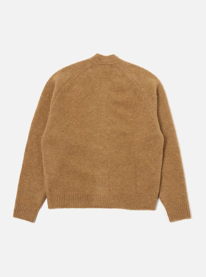 Men Universal Works David Cardigan In Sand Alpaca Knit Universal Works Cardigans