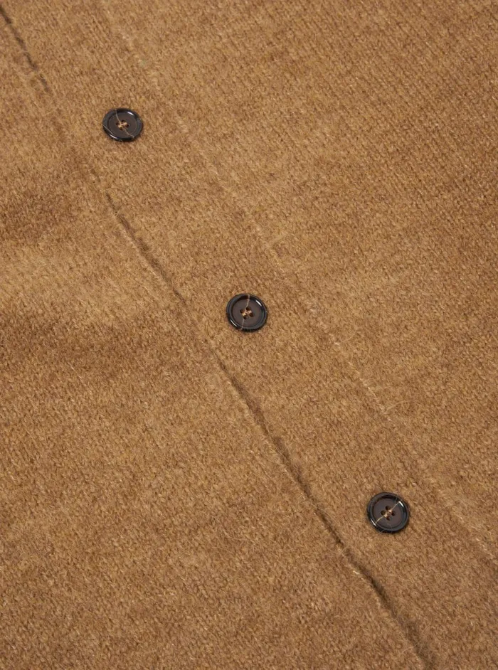 Men Universal Works David Cardigan In Sand Alpaca Knit Universal Works Cardigans