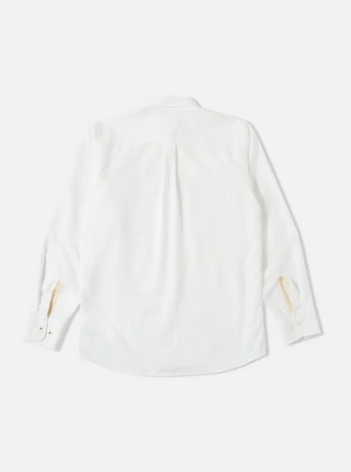 Men Universal Works Daybrook Shirt In White Organic Oxford Universal Works Shirts